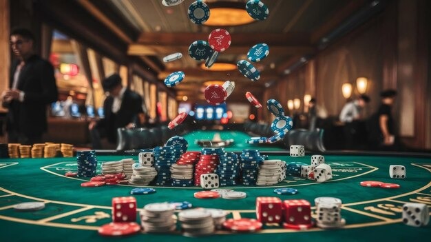 Multi-camera studio showing dealer, card deck, and betting interface from multiple angles
